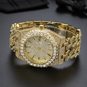 Luxury Full Iced Out Octagon Bracelet Watch