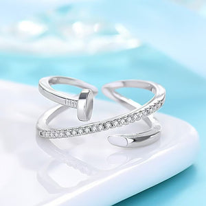 Dainty Open Spiral Nail Adjustable Ring