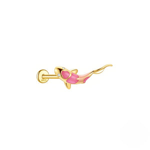 Japanese Enamel Koi Fish Stud Earrings