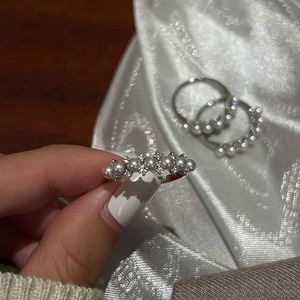 Dainty Pearl Stacking Band Ring