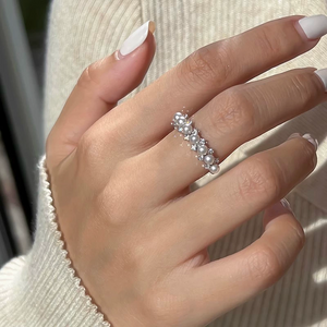 Dainty Pearl Stacking Band Ring