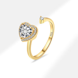 Heart Anxiety Fidget Spinner Stacking Ring