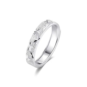Star Cut Frosted Matte Couple Matching Ring