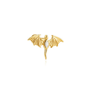 Marquise CZ Dragon Wing Flat Back Earrings