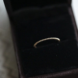 Minimalist Dainty Beaded Stackable Band Ring
