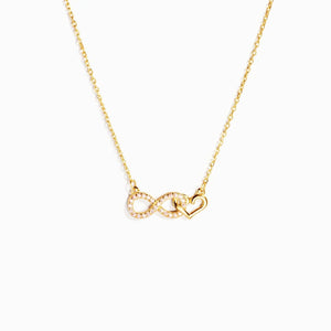 Interlocking Infinity Heart Pavé CZ Necklace