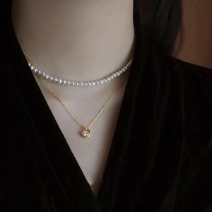 Vintage Moon Star Pendant Necklace
