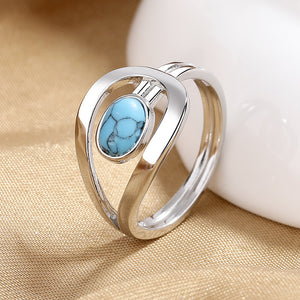Vintage Teardrop Boho Turquoise Ring