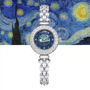 Starry Night 20 mm Round Bracelet Watch