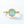 Hexagon Seafoam Mint Amazonite Crown Ring