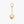 Gold Puffy Heart Link Bag Charm Keychain