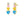 Rainbow Heart Gradient Crystal Drop Earrings