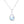 Teardrop Opalescent CZ Drop Charm Necklace