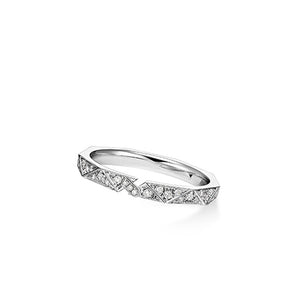 Rhombus Couple Matching Band Ring