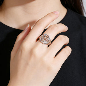 Vintage Two Tone Knot Adjustable Ring