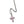 Iced Out Pink CZ Cross Box Chain Necklace