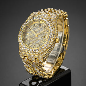 Luxury Full Iced Out Octagon Bracelet Watch