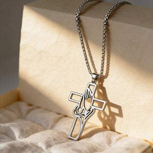 Sacred Grace Cut-Out Cross Pendant Necklace