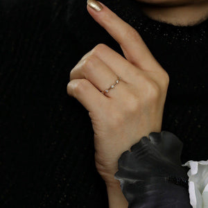 Dainty Constellation Starburst Stacking Ring