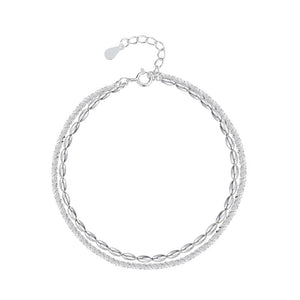 Stardust Rice Bead Double Chain Bracelet