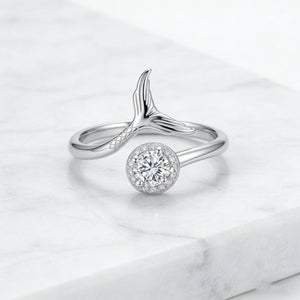 Dainty Mermaid Tail Adjsutable Ring