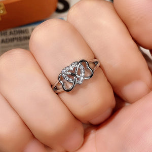 Infinity Mobius Heart Pavé CZ Promise Ring