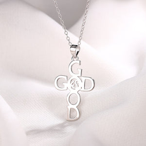God Is Good Cross Pendant Necklace