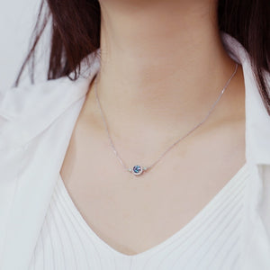 Alexandrite Halo White Opal Choker Necklace