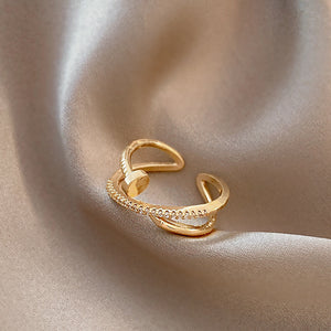 Dainty Open Spiral Nail Adjustable Ring