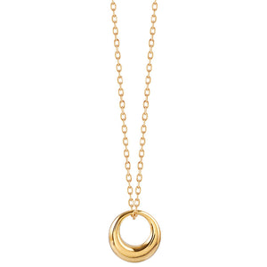 Sculptural Organic Circle Pendant Necklace