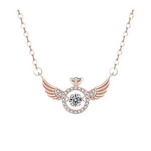 Angel Wing Spinning Pendant Necklace