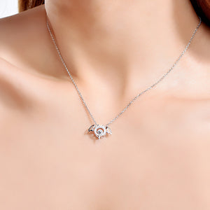 Hollow Devil Wing Pendant Necklace