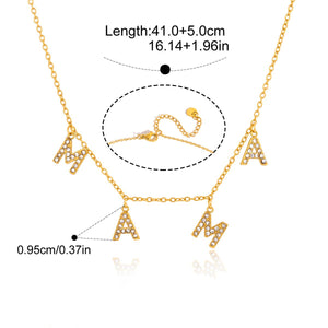 Dainty CZ Letter Charm Layering Necklace