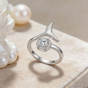 Dainty Mermaid Tail Adjsutable Ring