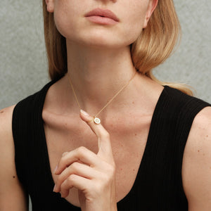 Pavé CZ Circular Medallion Pendant Necklace
