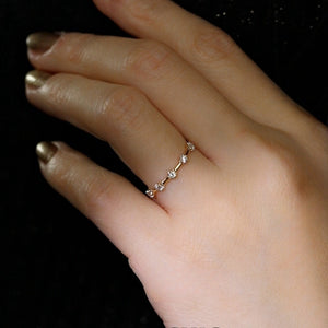 Dainty Constellation Starburst Stacking Ring