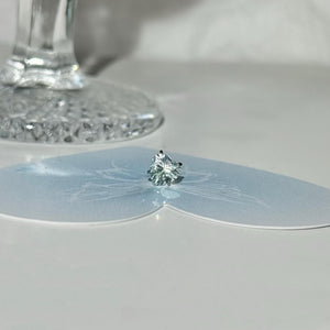 Minimalist Icy Mint Green CZ Stud Earrings