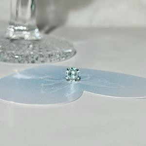 Minimalist Icy Mint Green CZ Stud Earrings