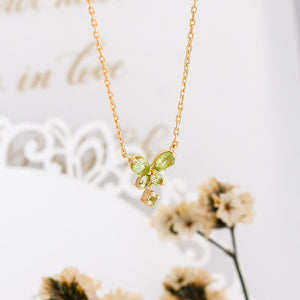 Green Peridot Butterfly Pendant Necklace