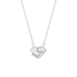 Dainty Mother of Pearl Heart Charm Necklace