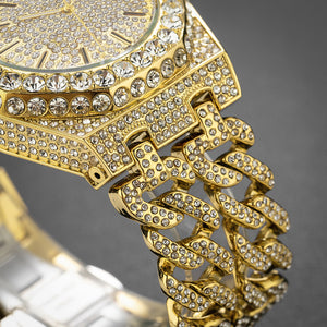 Luxury Full Iced Out Octagon Bracelet Watch