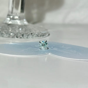Minimalist Icy Mint Green CZ Stud Earrings