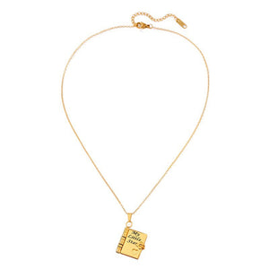 Dainty Daughter Book Love Heart Necklace