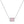 Pink Cylinder Barrel Pavé CZ Charm Necklace