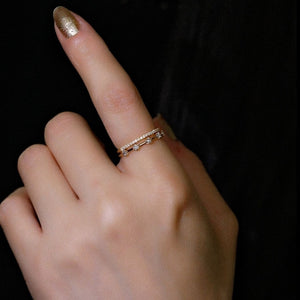 Dainty Constellation Starburst Stacking Ring