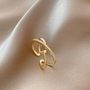 Dainty Open Spiral Nail Adjustable Ring