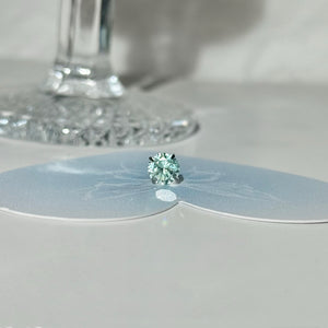 Minimalist Icy Mint Green CZ Stud Earrings