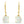 Classic Cushion-Cut Opal Drop Hoop Earrings