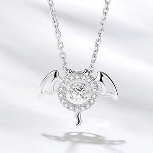 Hollow Devil Wing Pendant Necklace
