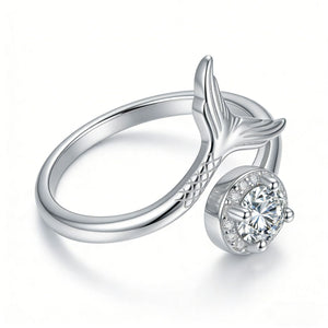 Dainty Mermaid Tail Adjsutable Ring